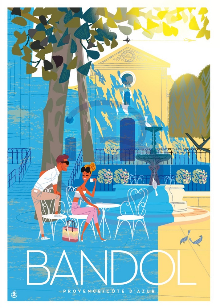 Affiche Place de l'église Monsieur Z x Bandol Tourisme