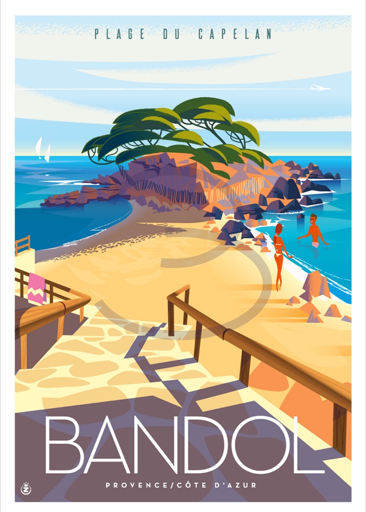 Affiche Capelan Monsieur Z x Bandol Tourisme