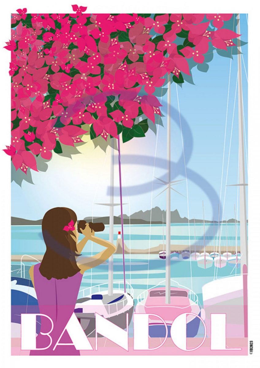 Affiche bougainvilliers Bandol