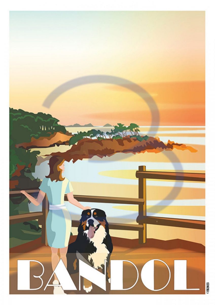 Affiche coucher de soleil au Capelan Bandol