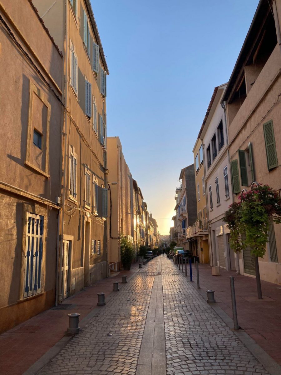 Coucher de soleil rue Marçon Bandol