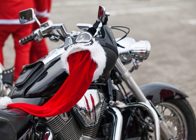 Var Biker-Weihnachtsmann-Parade
