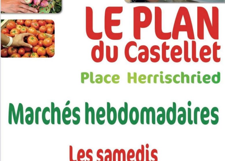 Weekly farmers' market at Plan du Castellet