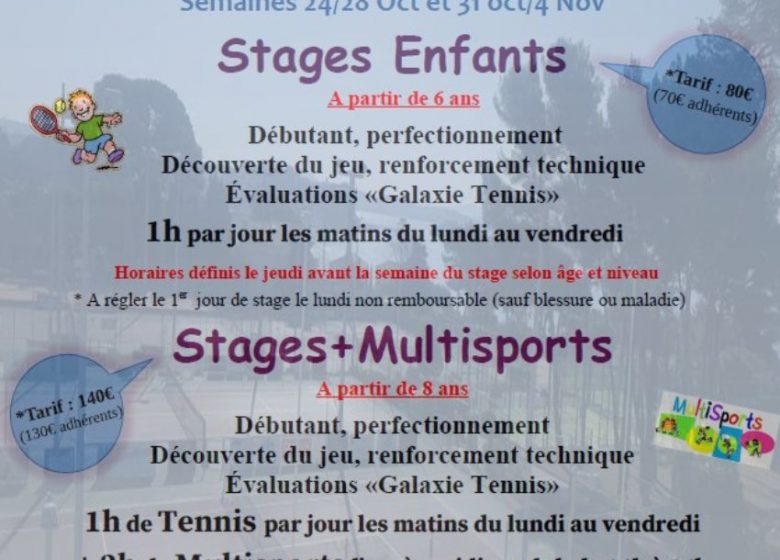 Stages tennis – Tennis Club de Bandol