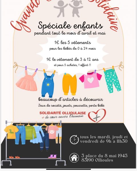 Grande braderie solidaire – spécial enfants