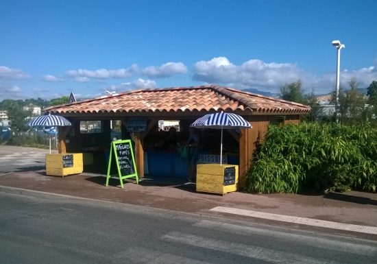 Ferme marine Hydraloup, le stand du pêcheur