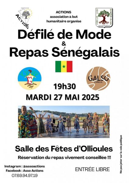 Défilé de mode et repas sénégalais