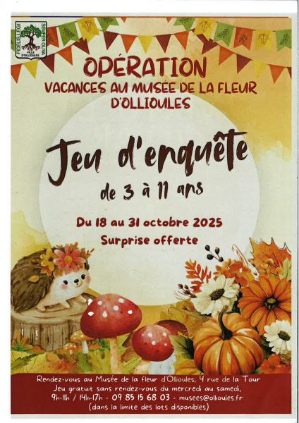 Jeu d’enquête – Opération vacances au Musée de la Fleur d’Ollioules