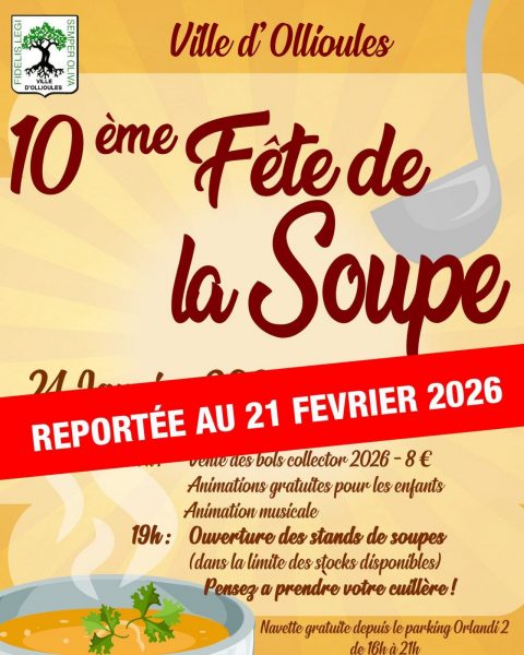 10ème Fête de la Soupe  – reporté au 21 Février
