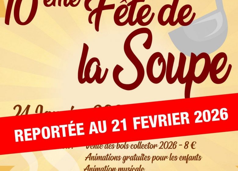 10ème Fête de la Soupe  – reporté au 21 Février