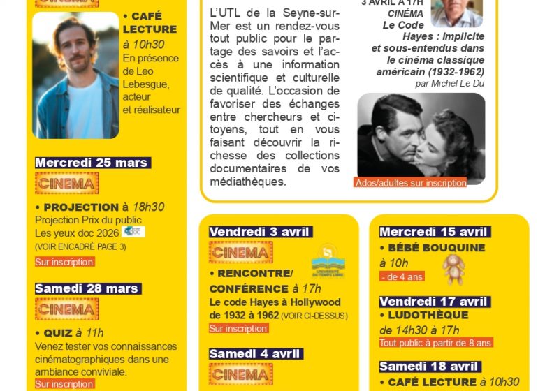 4ème édition : Les bibliothèques font leur cinéma