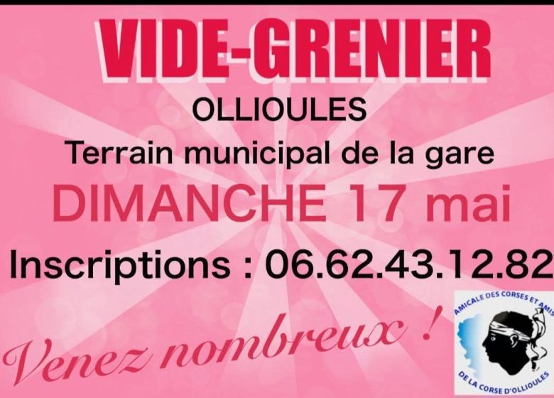 Vide grenier par l&rsquo;Amicale et Amis de la Corse d&rsquo;Ollioules