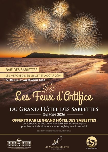 Les Feux d&rsquo;artifice du grand Hôtel des Sablettes
