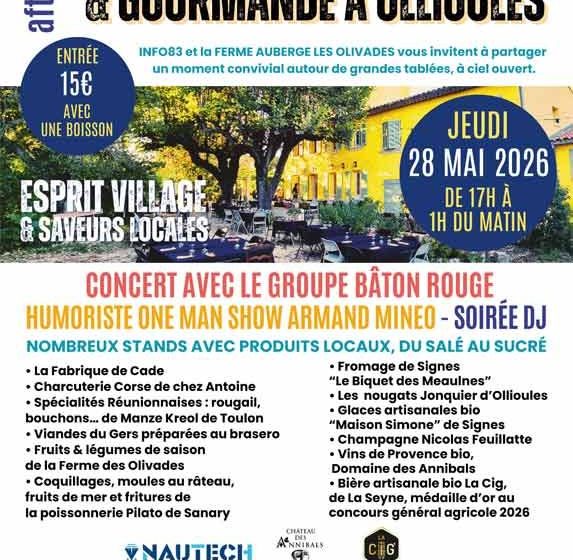 Soirée champêtre et gourmande à Ollioules