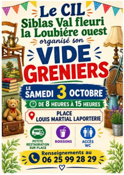 Vide-greniers CIL Siblas Val Fleuri La Loubière Ouest