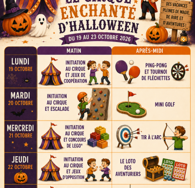 STAGE « Le cirque enchanté d&rsquo;Halloween » – HEMA family