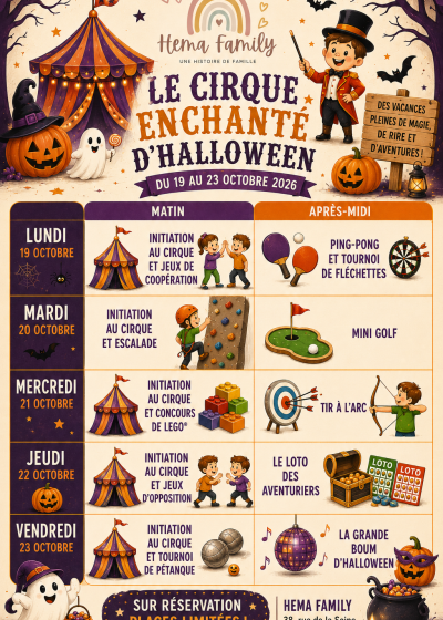 STAGE « Le cirque enchanté d&rsquo;Halloween » – HEMA family